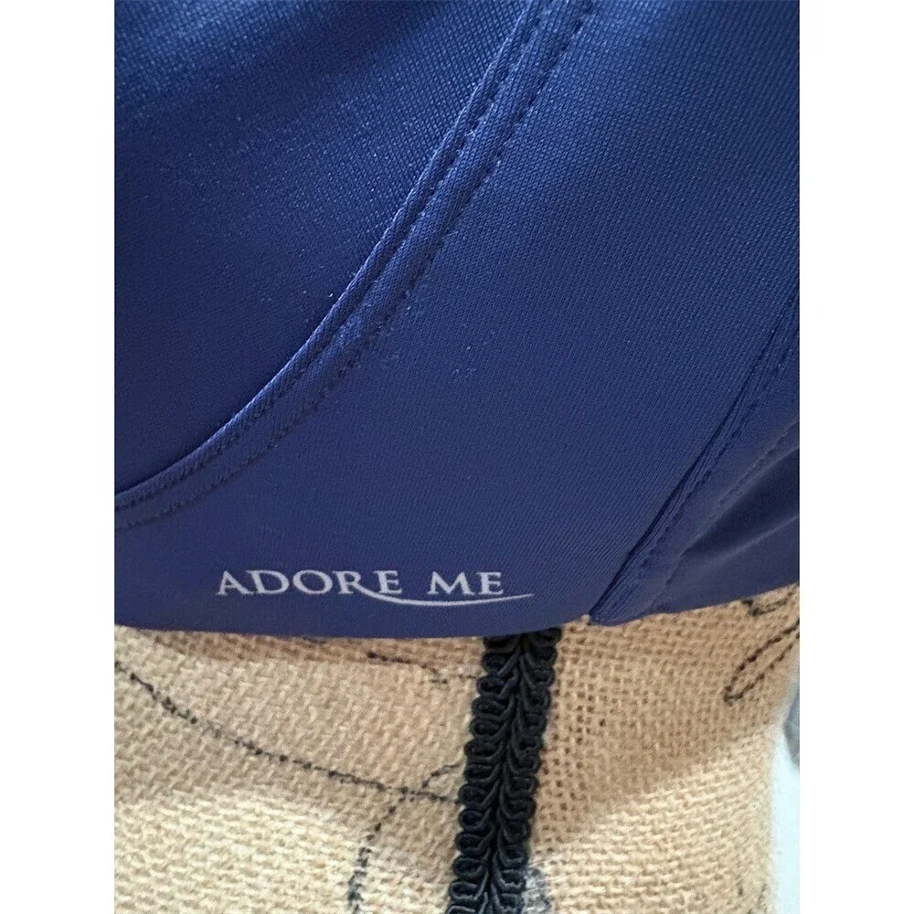 Adore Me Sports Bra Womens 38DDD Blue Colorblock Full Coverage Support